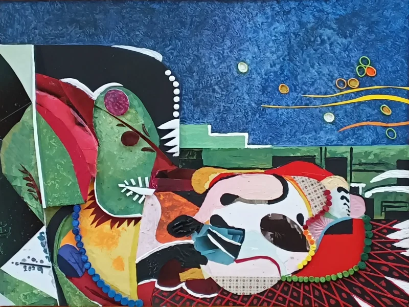 East Wind 2024 Mixed-media Collage ~ 23” X 29”